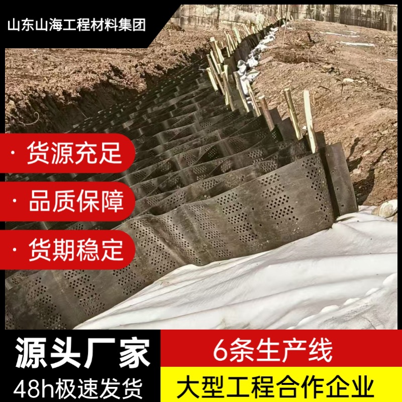 土工格室河道路基加固HDPE土工格室TGLG50-344蜂巢打孔土工格室