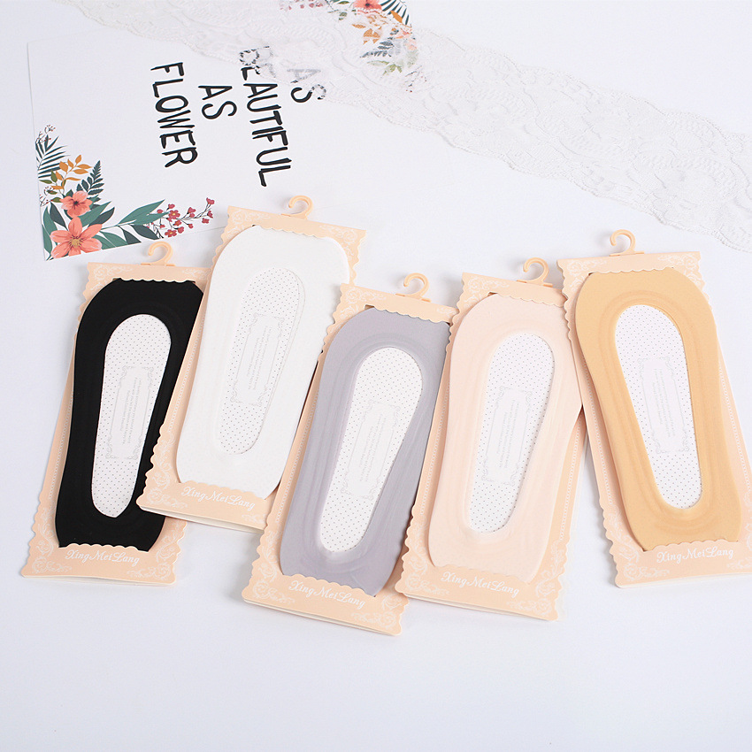 Individually Packaged 23 Summer Shallow Ice Silk Boat Socks Silicone Shallow Socks Invisible Socks Stockings Women's Socks Breathable Short Style