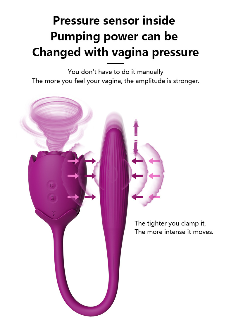Mysite New Rose Double Head Sucking Egg Skipping Rose Vibrators 12 the rose toy · portable rose vibrator