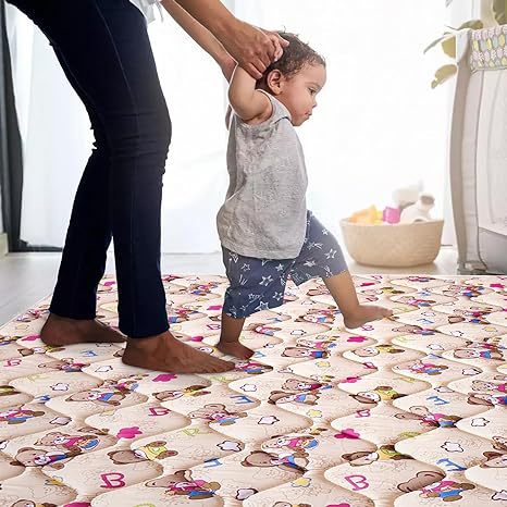 Comercio exterior transfronterizo engrosamiento integrado gran juego de actividad para bebés alfombrilla para gatear colchón de siesta para niños estilo caliente de Amazon