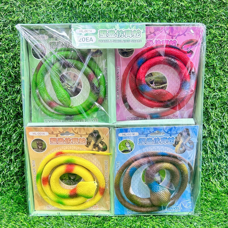 Tricky Snake Creative Toy Snake Soft Rubber Snake Animal Fake Snake Round Head Snake Cobra Batch