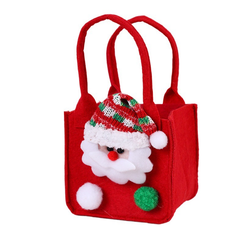 Navidad transfronteriza Nochebuena bolsas de regalo Navidad decoraciones canasta de dulces Navidad fruta dulces bolsas de regalo