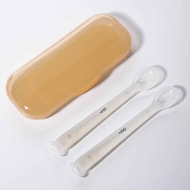 Cucharas de alimentos suplementarios para recién nacidos PPSU cucharas de silicona para bebés especiales para alimentar agua de arroz y pasta de arroz para niños