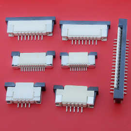 FPC连接器/FFC扁平软排线插座 0.5/1.0/0.3间距 上接翻盖FPC针座