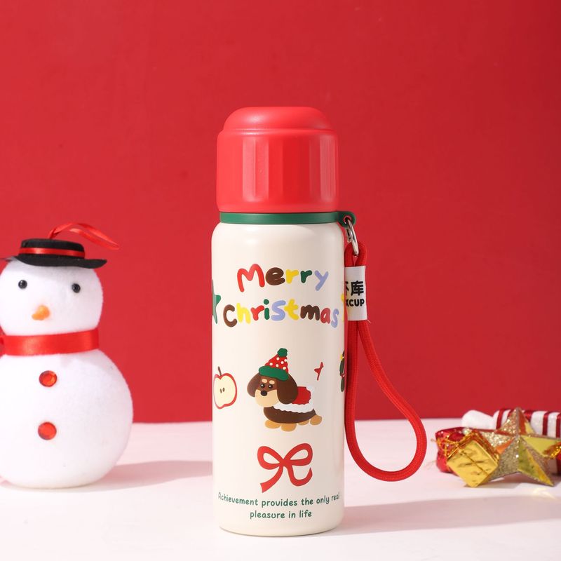 2024新型316ステンレスクリスマス保温カップ祝日プレゼント創意キャラクター弾頭保温ポット卸売り|undefined