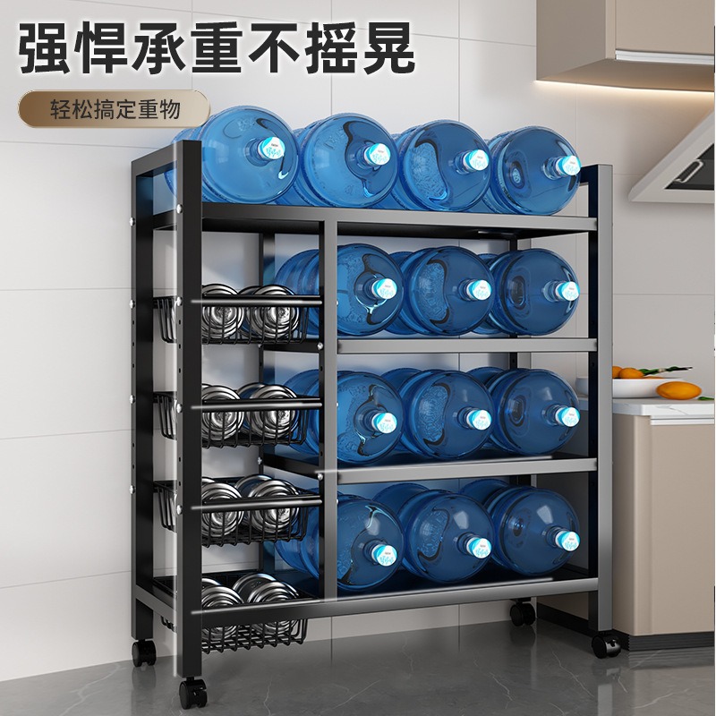 Cocina multi-funcional almacenamiento rack piso multi-capa de almacenamiento cesta de verduras horno de microondas estante de almacenamiento rack
