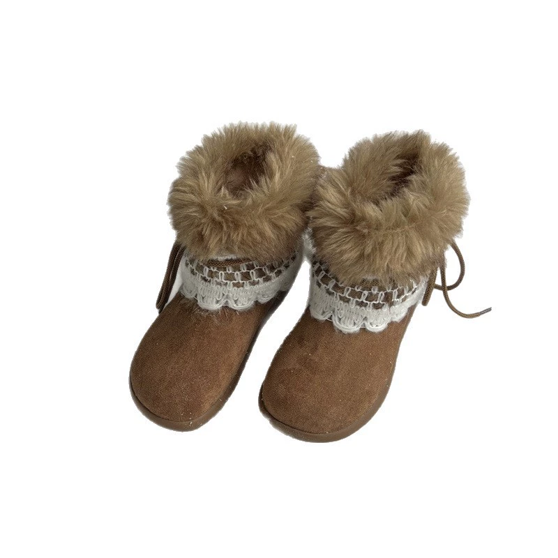 Утепленные женские зимние сапоги Yueyu fur all-in-one, новые зимние 2025 года, плюшевые тёплые хлопковые ботинки с мехом