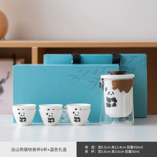 Yuanshan Panda Fast Cup 6 Cup+Blue Gift Box