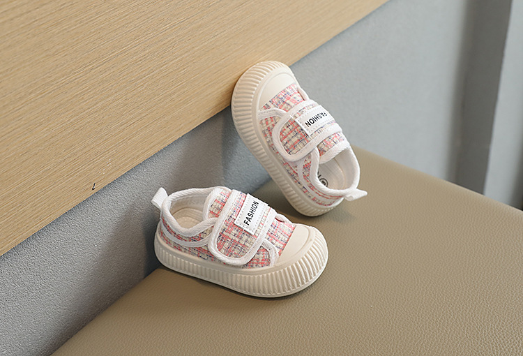 Biscotto da tavola per ragazze in tela primaverile e autunnale Suola morbida per bambini piccoli, Piccole scarpe da bambino profumate a vento, 1-4 anni_voghion.com