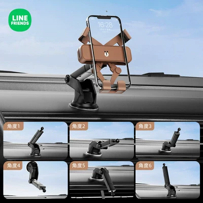 Car Air Vent Gravity – Car phone holder - brown-air-outlet-suction-cup