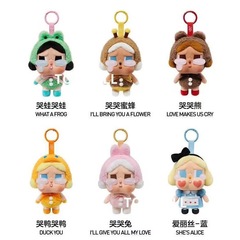 PopマートバブルマットCRYBABY涙工场シリーズエナメルフェイスぬいぐるみブラインドボックストレンドストラップグッズ