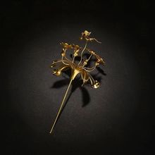 铜镀金复原汉代魏晋花鸟冠汉服首饰发簪古代发冠发饰古风复原