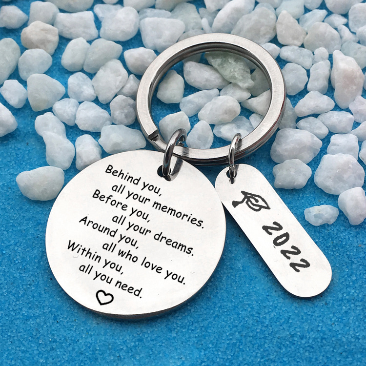 2022 Graduation Season Gift Lettering Stainless Steel Keychains display picture 3