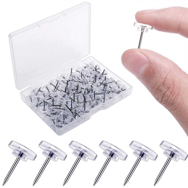 Amazon manufacturers wholesale children's thumbtacks push nails I-shaped nails cork board nails transparent flat round nails large favorably Amazon manufacturers wholesale children's thumbtacks push nails I-shaped nails cork board nails transparent flat round nails large favorably