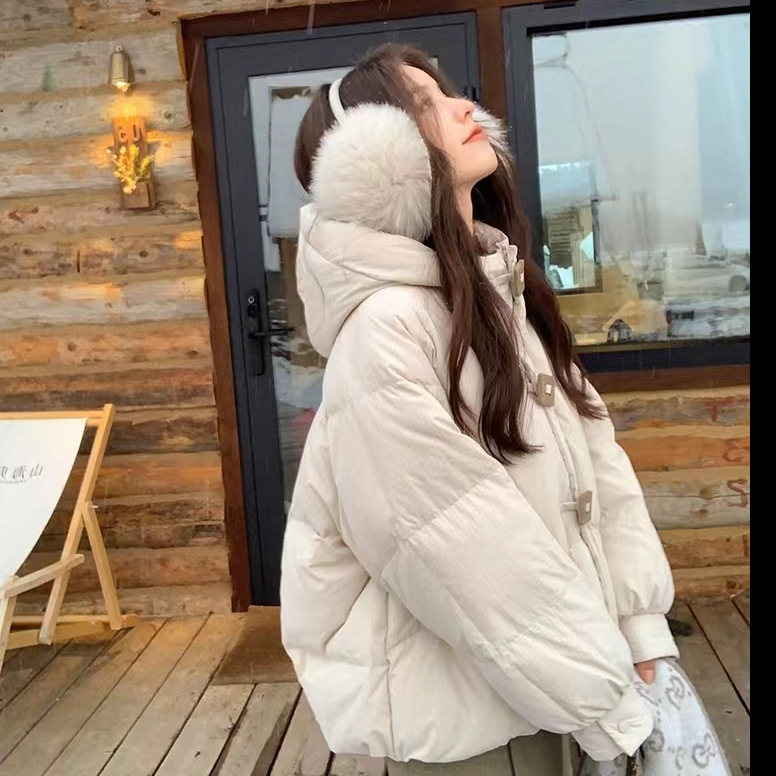 [좋은 품질] 새로운면 패딩 여성의 짧은 유행 다재다능한면 패딩 재킷 겨울 여성면 패딩 재킷 코트 토끼 모피
