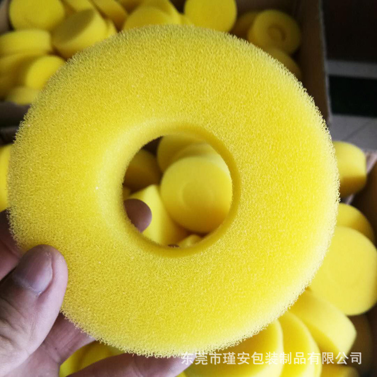 聚氨酯净化高密度过滤棉摩汽机器轴承防尘空心圆片圆柱吸油过滤棉