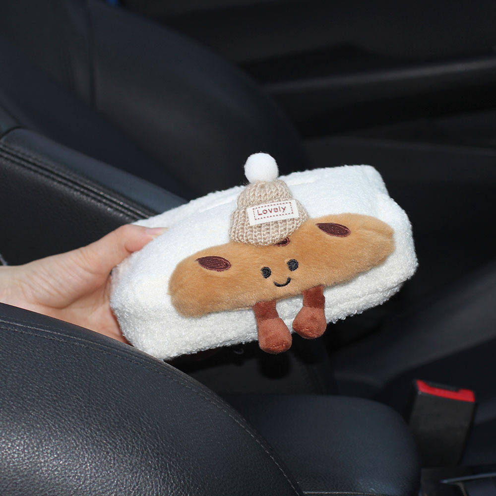 Bolsa de toallas de automóvil para mujeres creativas caja de extracción de automóvil pasamanos bolsa de extracción de papel colgante artículos de decoración del automóvil