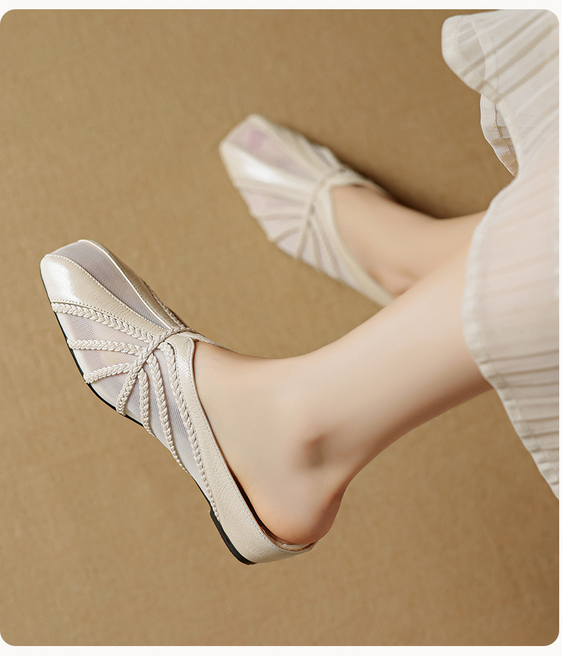 Sandal cao gót nữ mũi nhọn quai chéo gót 5 cm phong cách Hàn Quốc — đen chi tiết 10
