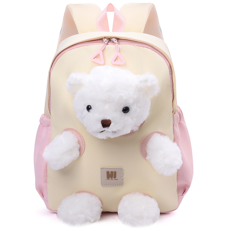 Bolsas de peluche para niños, lindas niñas, mochila pequeña otoño y invierno, nuevo tipo de dibujos animados, mochila infantil para niños