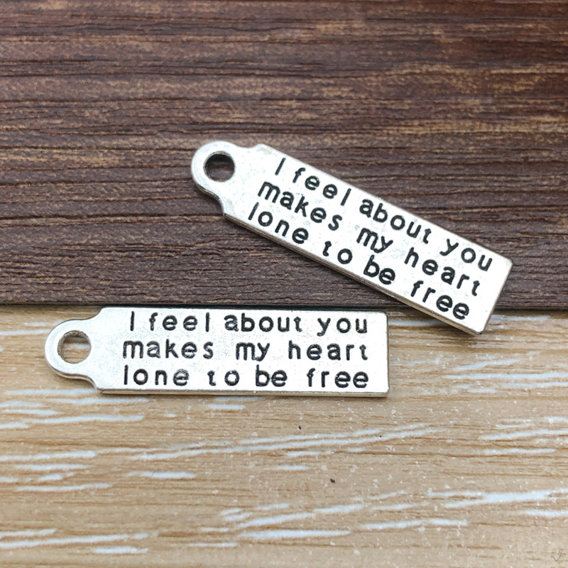 7754-Y-古银锌合金英文字母ifeel-8x30mm-2