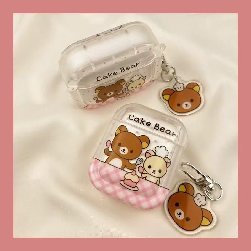 Cute cocinero oso para Airpodspro2 generación 3 generación auriculares airpods4 generación estuche Bluetooth