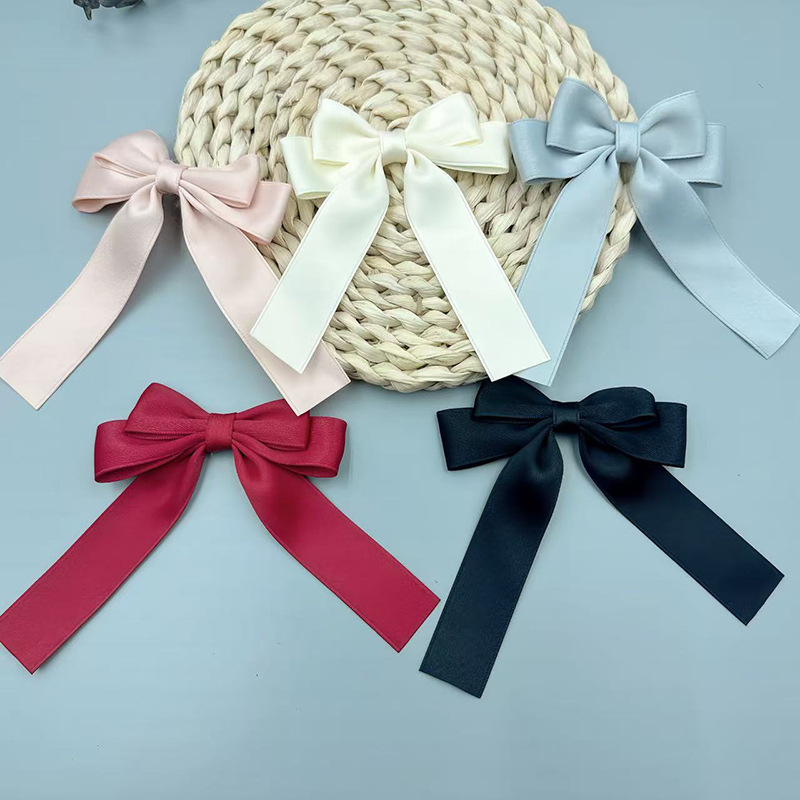 Ready-Stock Polyester-Cotton Ribbon Bow Accessories DIY Handmade Underwear Socks Clothing Accessories Gift Box Shoe Decoration