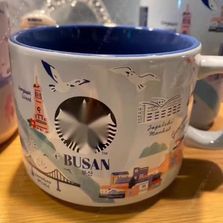 Korean Busan City Mugs for Couples, Holiday Gifts, Coffee Cups, Office Desk Water Cups, Teacher's Day