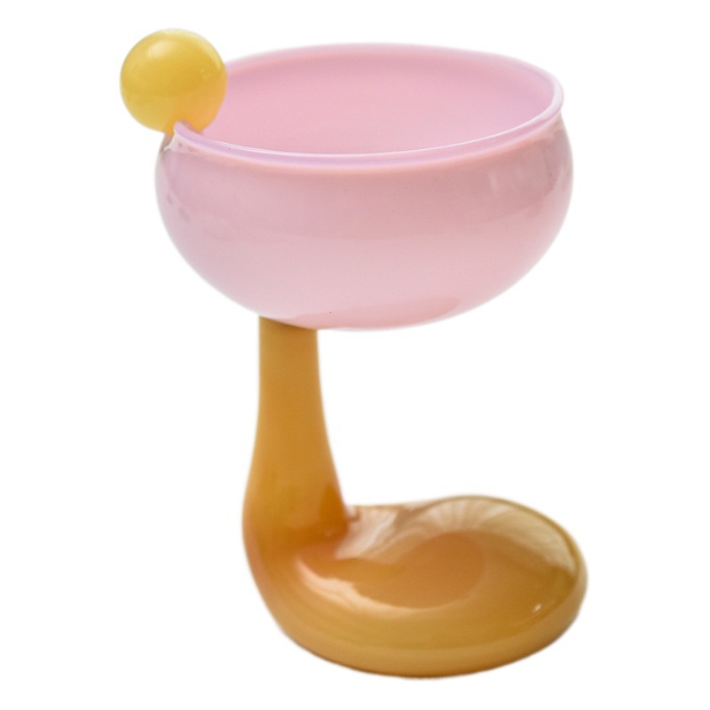 Creativo cóctel estilo ins copa de champán batido de helado copa de postre pudín vaso de helado