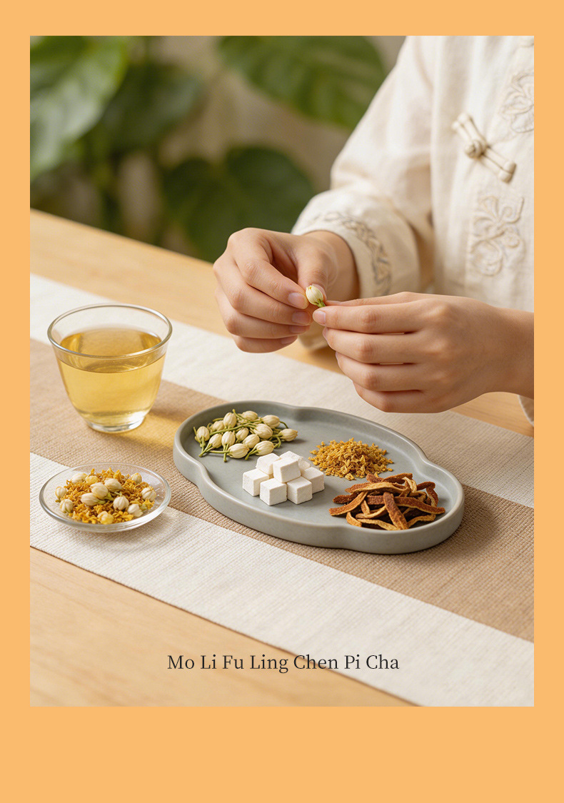 Jasmine Chenpi Poria Tea 150g Loose Herbal Blend Hot Brew Sugar Free Daily Wellness Tea key features
