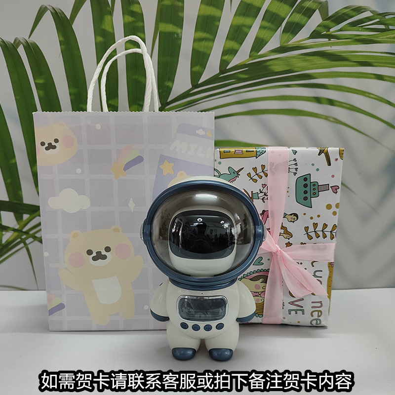 大型モデル宇宙飛行士スマート Bluetooth オーディオクリエイティブ目覚まし時計ラジオ TF カード FM 時計 AI 音声インターホン|undefined