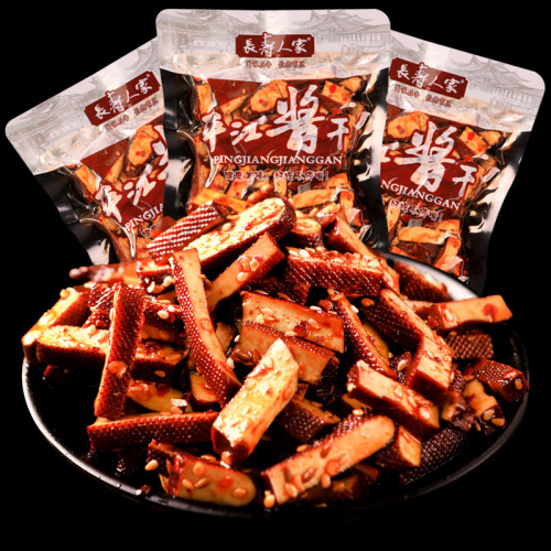Hunan Specialty Pingjiang Fragrant Dry Tofu Snack Spicy Flavor 125g Tofu Dry Chili Snack Wholesale