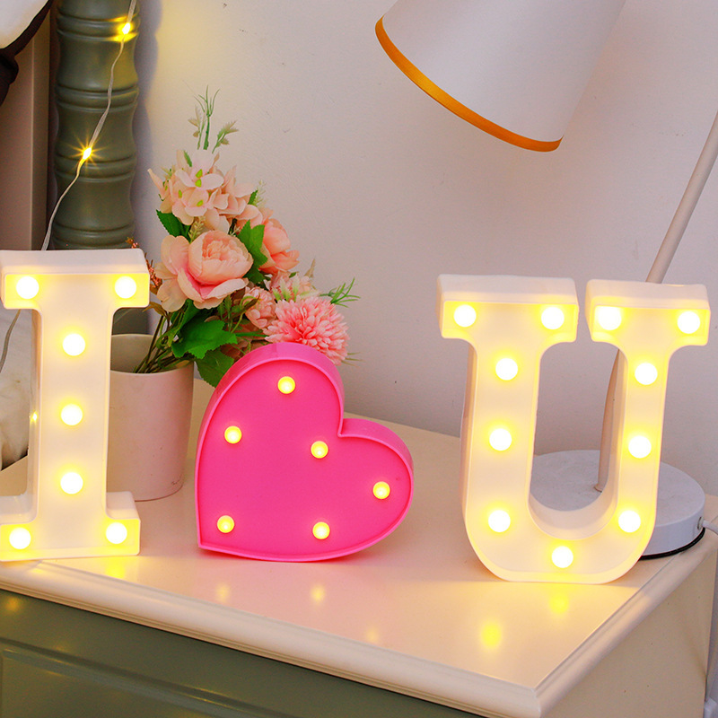 LEDレターライト告白プロポーズ誕生日告白新婚英数字英語シーンレイアウト装飾スタイリングライト|undefined