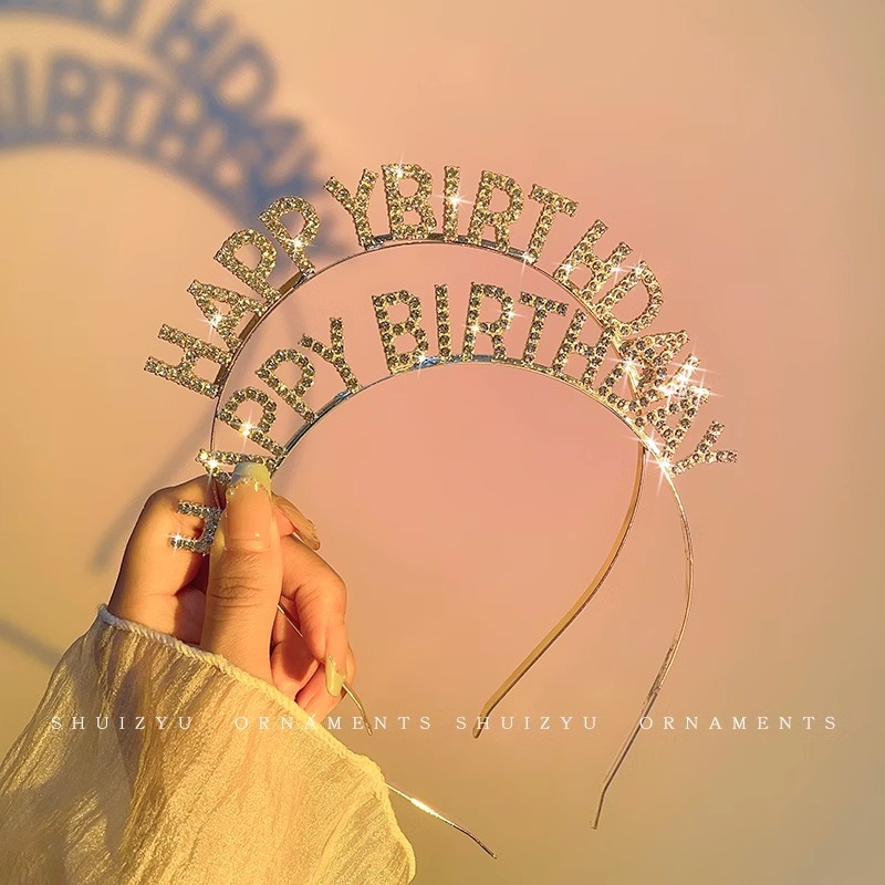 Princesa corona diadema diadema de diamantes de imitación de sentido avanzado niña 18 años ceremonia de mayoría de edad tarjeta de cumpleaños tocado de sentido ambiente