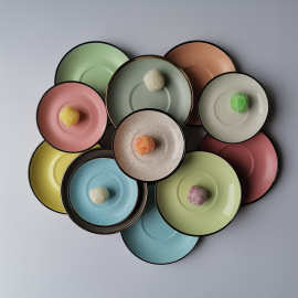 瑕疵釉下彩陶瓷小碟盘吐骨碟子家用小吃碟小菜碟垃圾盘零食盘杯垫