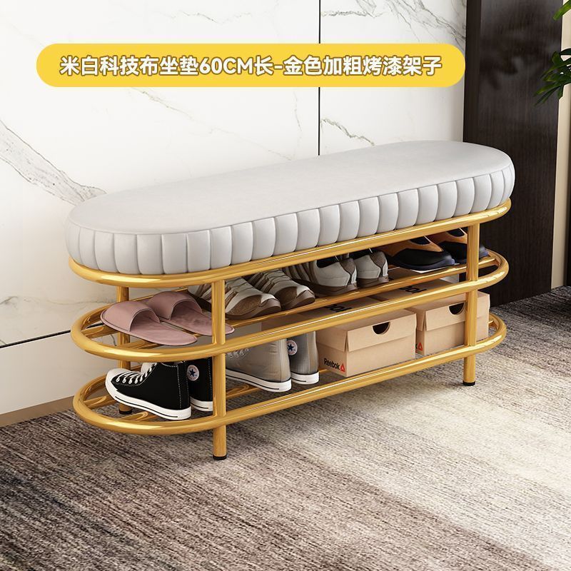 Cambio de zapatos en la puerta del taburete, bolso suave para el hogar, taburete para zapatos, gabinete de zapatos, taburete para sentarse en una puerta