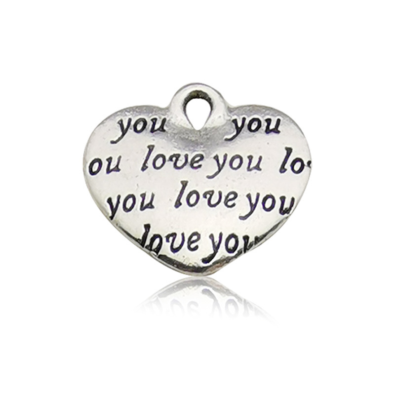 Bricolaje aleación accesorios de la joyería collar 1 melocotón corazón pendientes colgante hueco amor pulsera colgante hecho a mano Accesorios