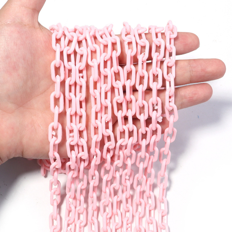 カラーアクリルチェーンバックルストラッププラスチックチェーン装飾バックルチェーン diy 手作りジュエリーアクセサリー|undefined