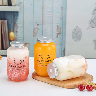 Internet Celebrity Milk Tea Cup Disposable Plastic Cup Wholesale Fat Cup Dessert Cup Drink Cup with Lid Commercial Packaging Cup