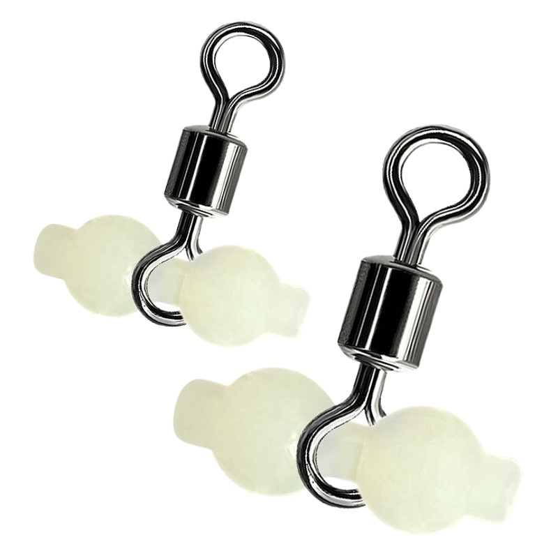 Luminoso anillo giratorio de ocho palabras anillo de cuentas fluorescentes cuentas de bloqueo cuentas de plástico luminosas cuentas de equilibrio anillo tenedor divisor