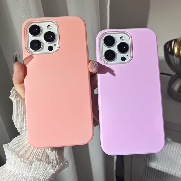 北美直销适用三星A07哑光PC喷油S25Edge简约纯色多巴胺A17手机壳