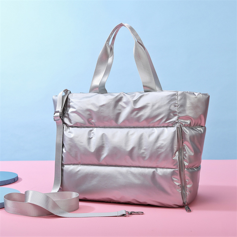 Transfronterizos algodón perlada bolsa deportiva de fitness mujer secos y húmedos separación bolsa de yoga de natación portátil de hombro bolsa de viaje