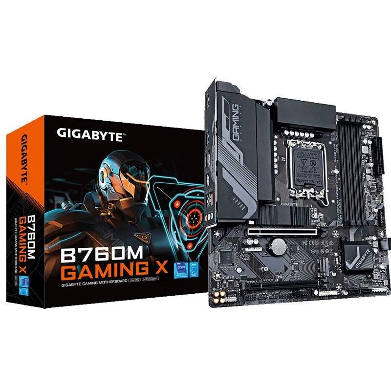 Материнская плата Gigabyte B760M Gaming X DDR5 для игр, совместима с процессорами 12/13-го поколения, в т.ч. 13400F