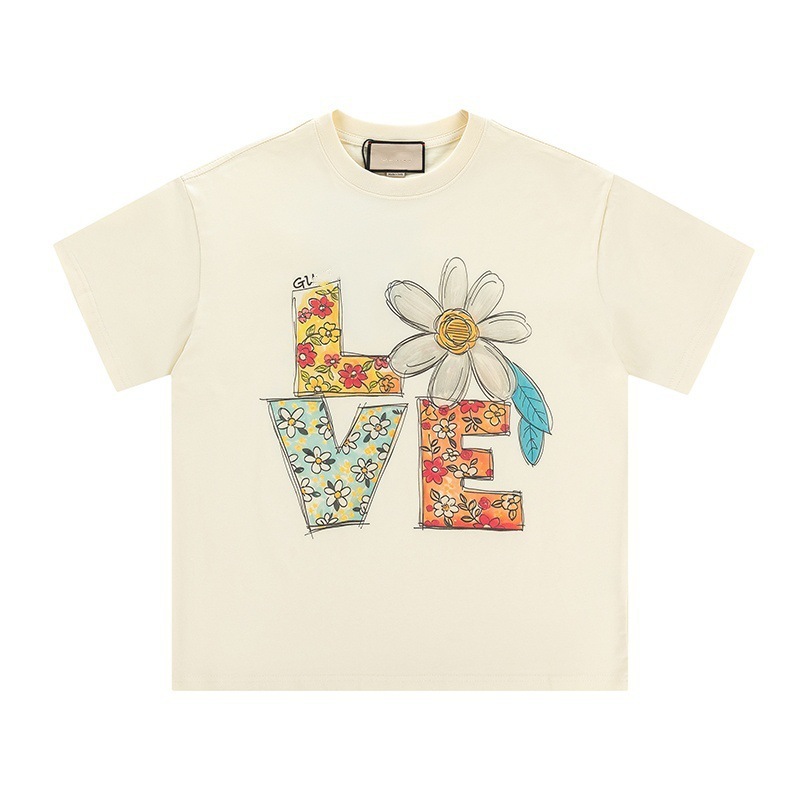 高バージョン。 G's Tシャツ Gujia 半袖 2025 夏新作 アニマル柄 プリント カジュアル ゆったり 男女兼用|undefined
