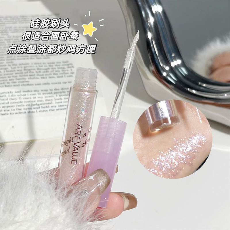 Art Value Sunruo Star Liquid Eye Shadow Kit de cinco colores, superposición de puntos, sombra de ojos rosa natural