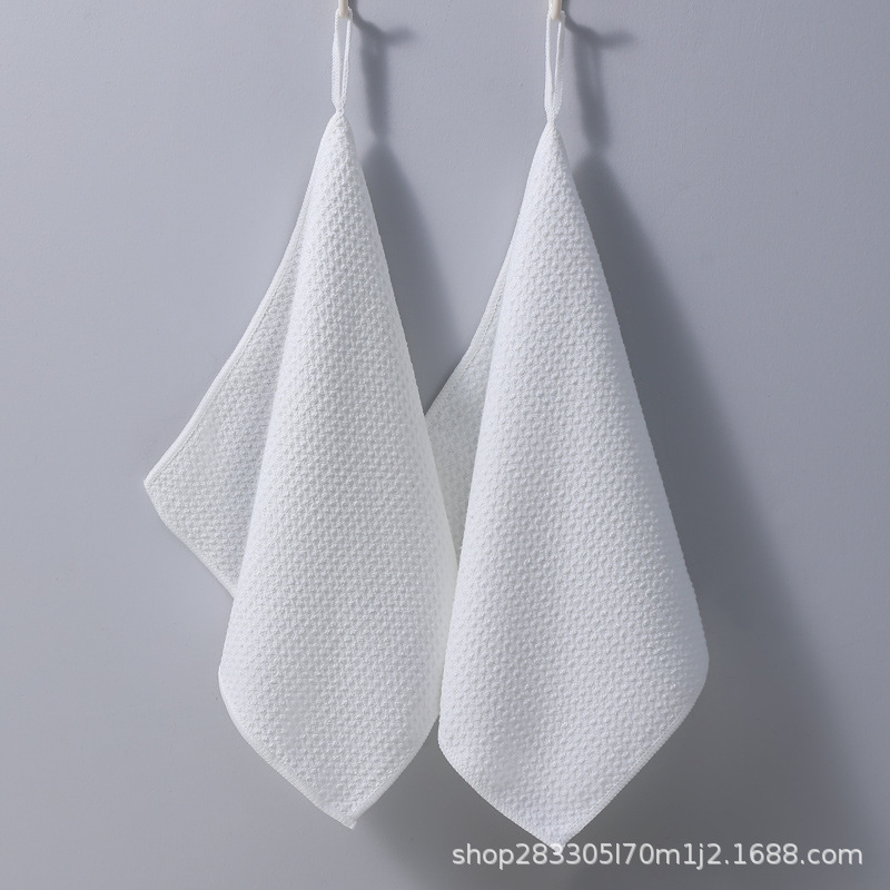 Barista, toalla de bar, toallita especial para cafetera de cocina, no es fácil de perder el pelo, paño de limpieza de gofres blanco