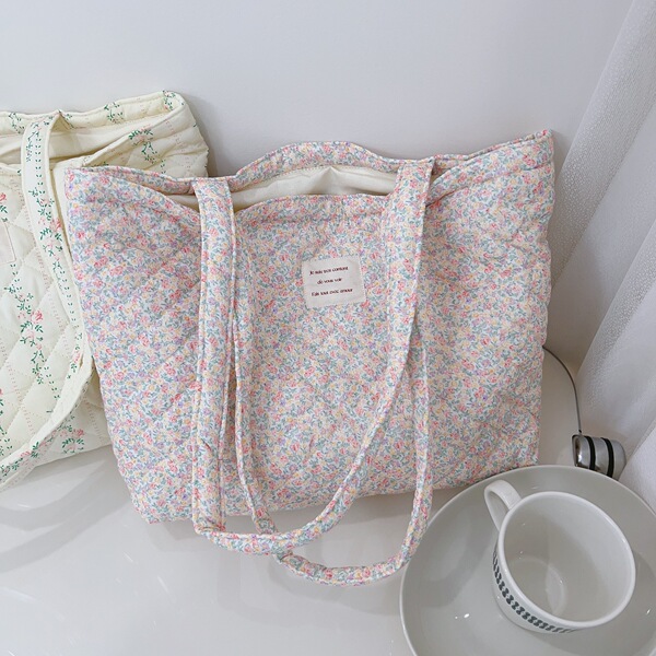 Capacious quilted one-shoulder bag
