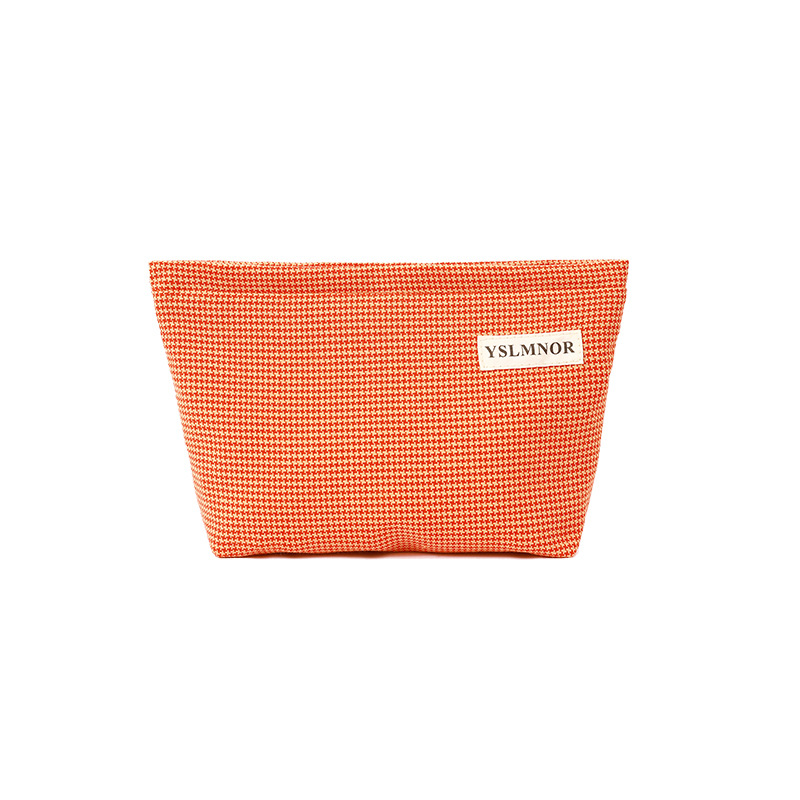 Bolsa de almacenamiento de fideos jacquard a cuadros personalizada, conveniente bolsa de almacenamiento multifuncional, bolsa de almacenamiento de cosméticos, fábrica de origen