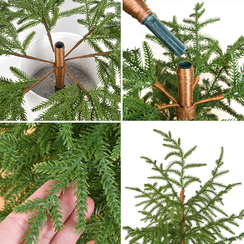 Decoración de Navidad puro árbol de Navidad PE2025 nuevo estilo de decoración de alta calidad se puede utilizar para el diseño de la escena de bonsai para el hogar