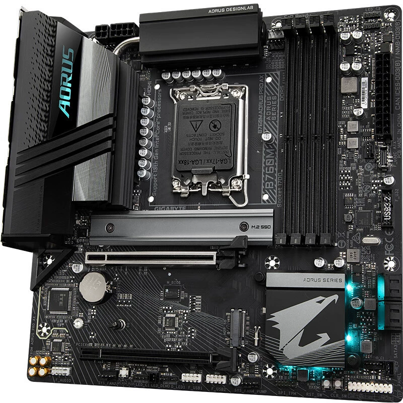 Игровая материнская плата E-sports B760M AORUS Pro AX, совместима с Intel B760 LGA 1700