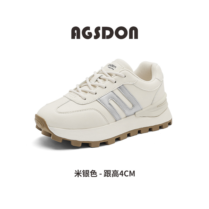 Augu Lion Dengde zapatos de entrenamiento para mujeres 2026 primavera nuevo muffin casuales zapatos de suela gruesa zapatos de skate estudiantes